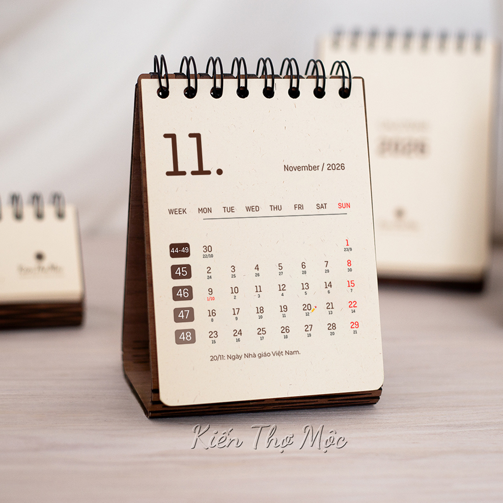 LỊCH GỖ FORM ĐỨNG 2026 - Ảnh 2
