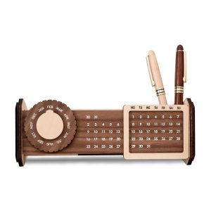 LỊCH GỖ VẠN NIÊN FORM NGANG | WALNUT