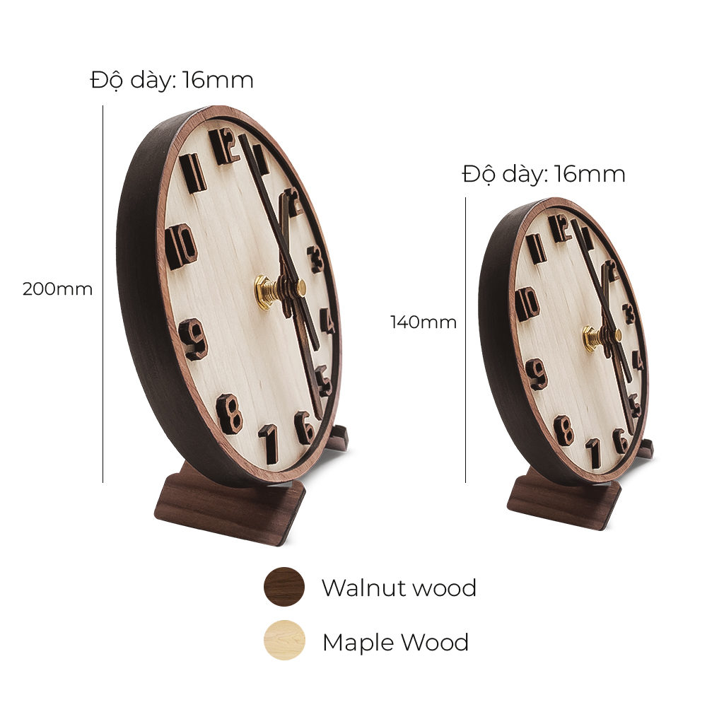 ĐỒNG HỒ ĐỂ BÀN BASIC 12 SỐ CÓ VIỀN | MAPLE - Ảnh 6