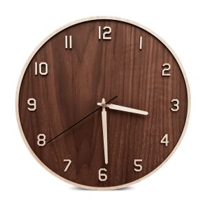 ĐỒNG HỒ BASIC 12 SỐ CÓ VIỀN | WALNUT