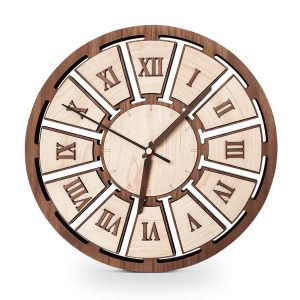 ĐỒNG HỒ THUẦN GỖ 12 SỐ LA MÃ CÁCH ĐIỆU | MAPLE