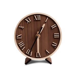 ĐỒNG HỒ BASIC 12 SỐ LA MÃ CÓ VIỀN | WALNUT