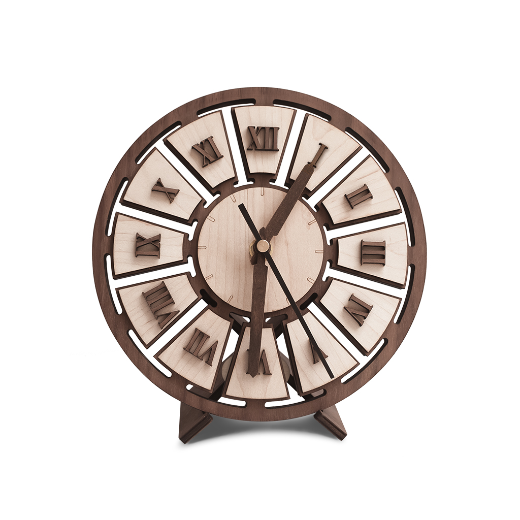 ĐỒNG HỒ ĐỂ BÀN THUẦN GỖ 12 SỐ LA MÃ CÁCH ĐIỆU | MAPLE