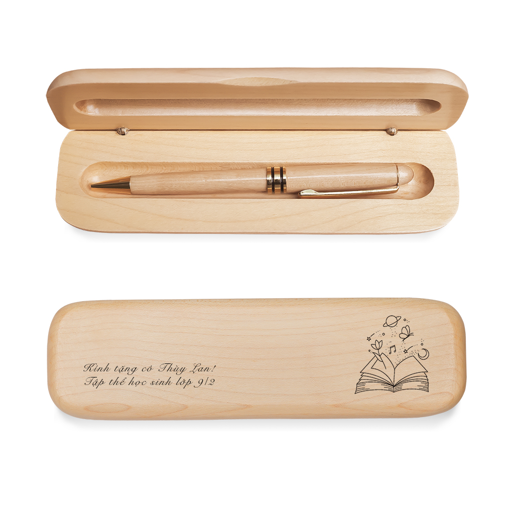 SET BÚT VÀ HỘP GỖ MAPLE | CẢM ƠN THẦY CÔ