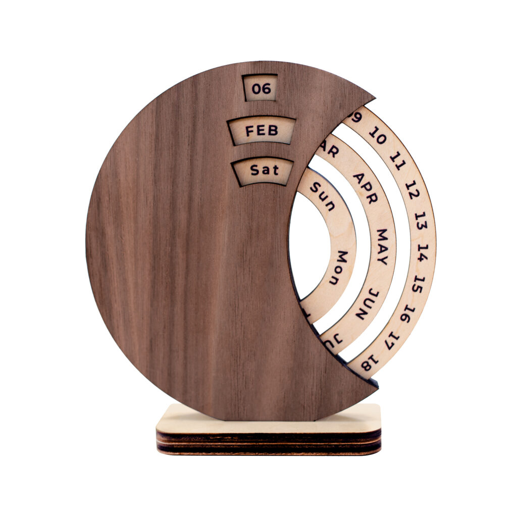 LỊCH GỖ VẠN NIÊN MẶT TRĂNG | WALNUT